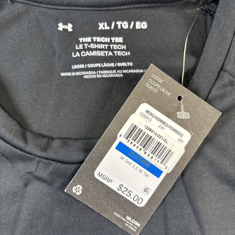 Bundle of 2 Under Armour The Tech Tee Shirts Men's XL Black - Picture 5 of 10